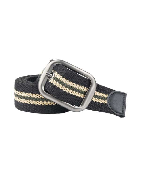کمربند مردانه کنفی پانچی مشکی بیسراک Bisrak مدل MB-CHB4-1-99