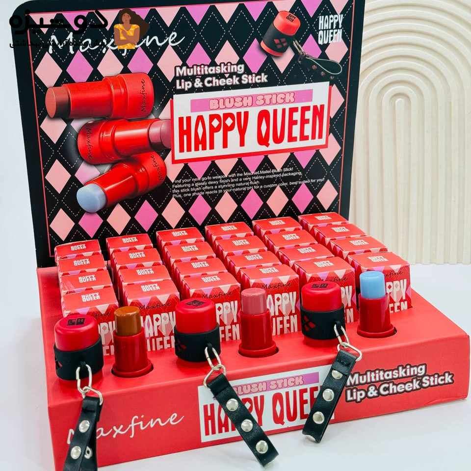 رژگونه و رژ لب 181 استیکی Happy Queen