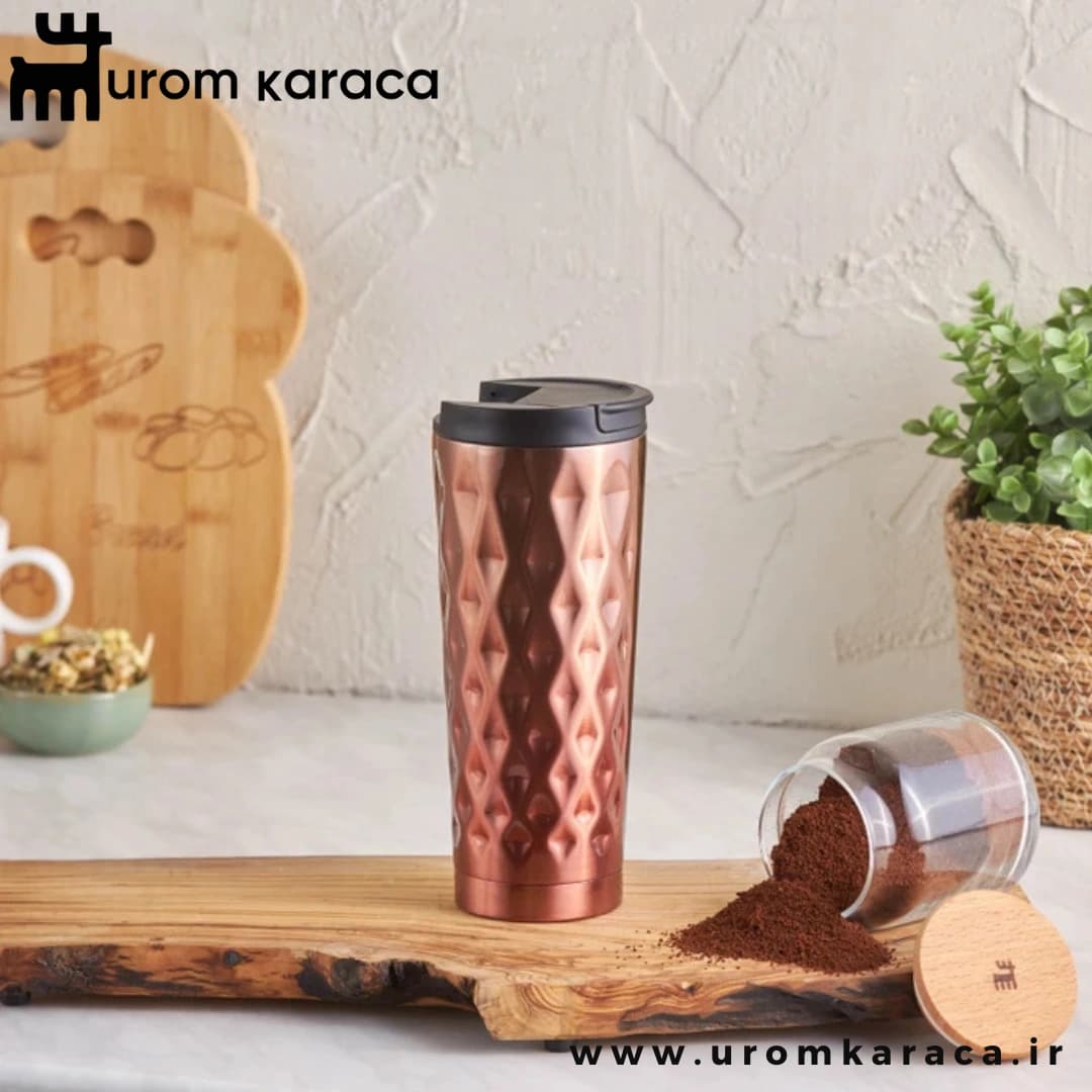 فلاسک استیل کاراجا Diamond مسی