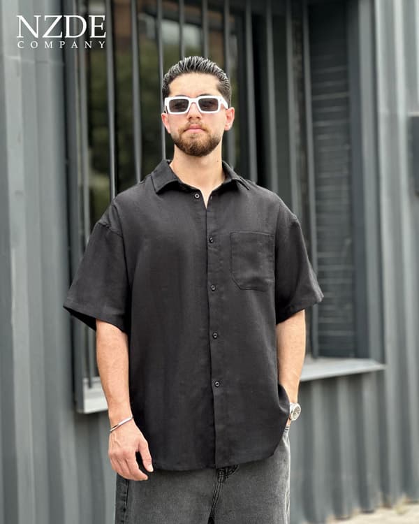 شومیز مردانه لینن ژاکارد