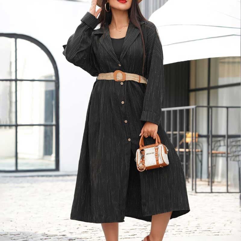 کفتان یقه انگلیسی همراه کمربند (پک 6 عددی)