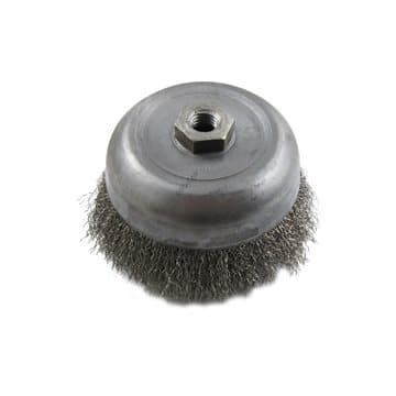 فرچه ( برس ) سیمی کاسه ای افشان 5 اینچ 12.5 سانتی متر استیل 316 ساب ایران ( کربلایی )