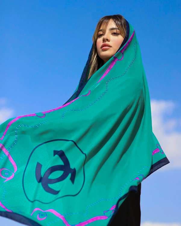 شال زنانه نخی سبز آماهی Amahi کد AA502