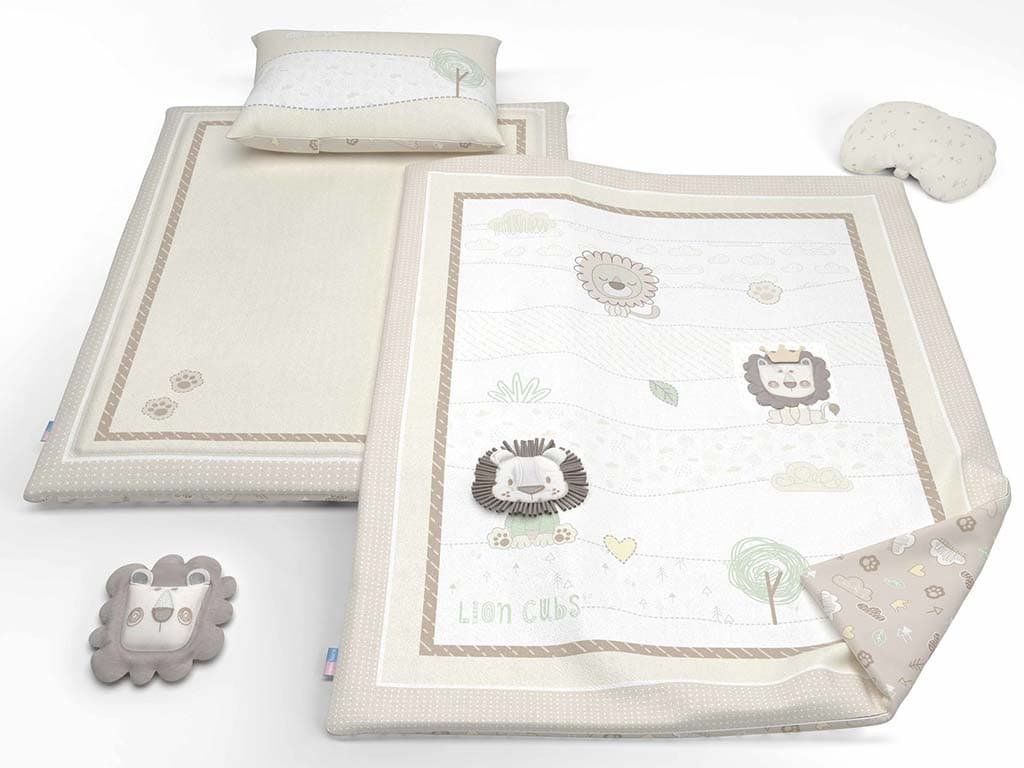 سرویس خواب چهارتکه LION CUBS+عروسک موزیکال رزبرن roseborn