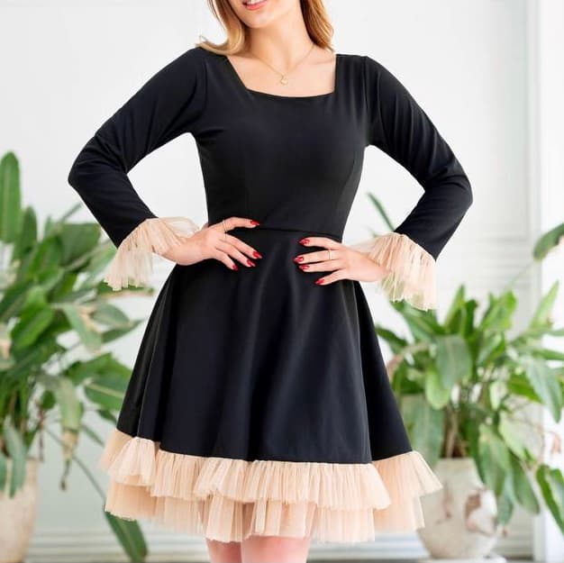 پیراهن مجلسی زنانه و شب میدی مدل مهرگان