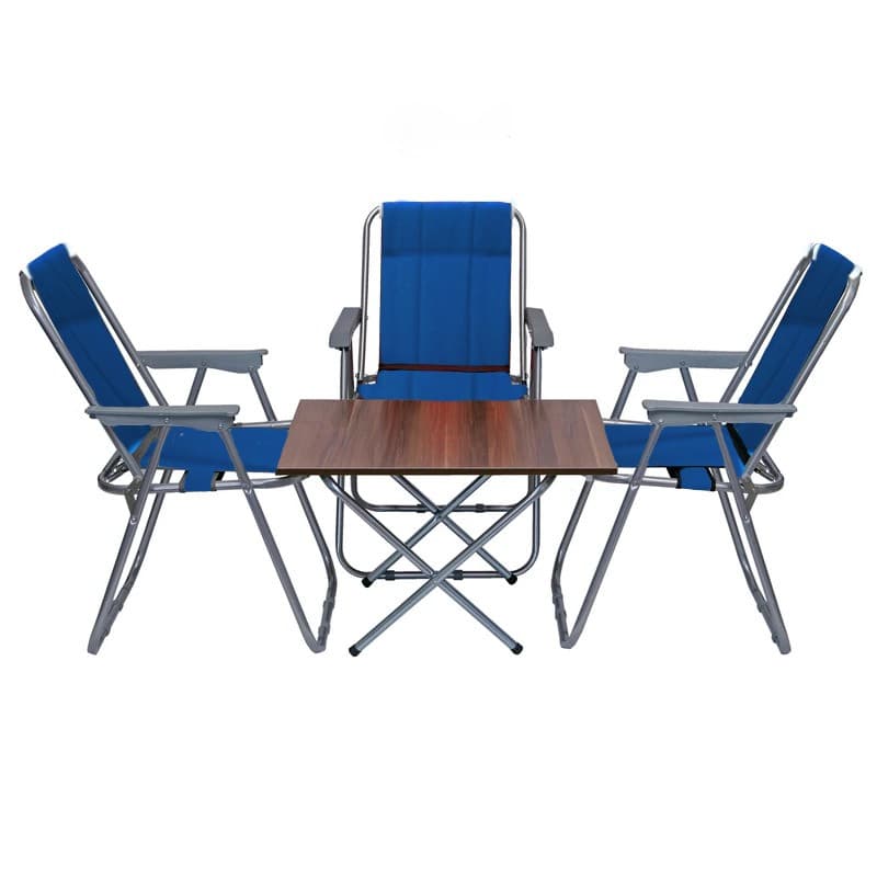 میز و صندلی سفری مدل 7 فنر تمام فوم مجموعه 3 عددی