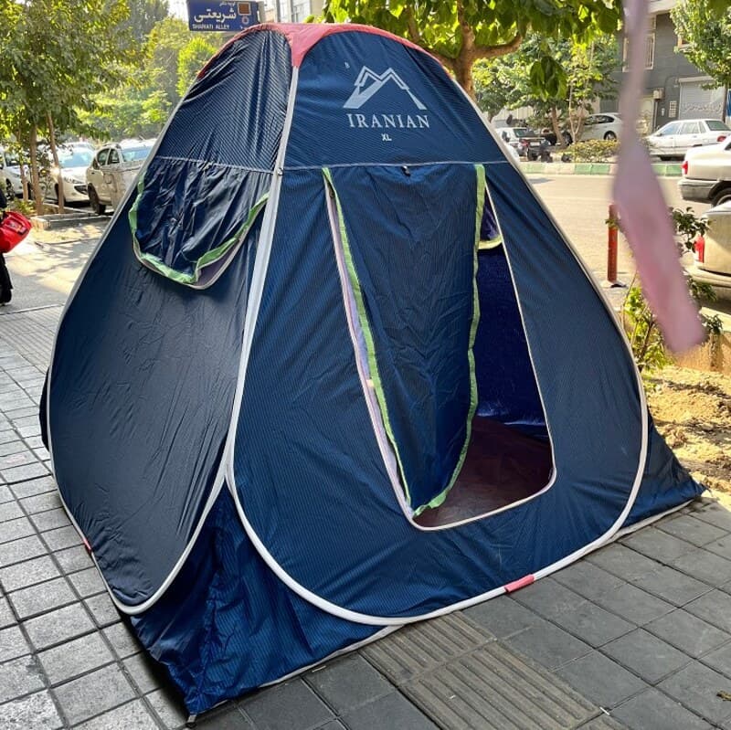 چادر مسافرتی 12نفره مدل برنو کف ضخیم فنری عصایی اسکلتی مکعبی پژو رانا دنا کد9