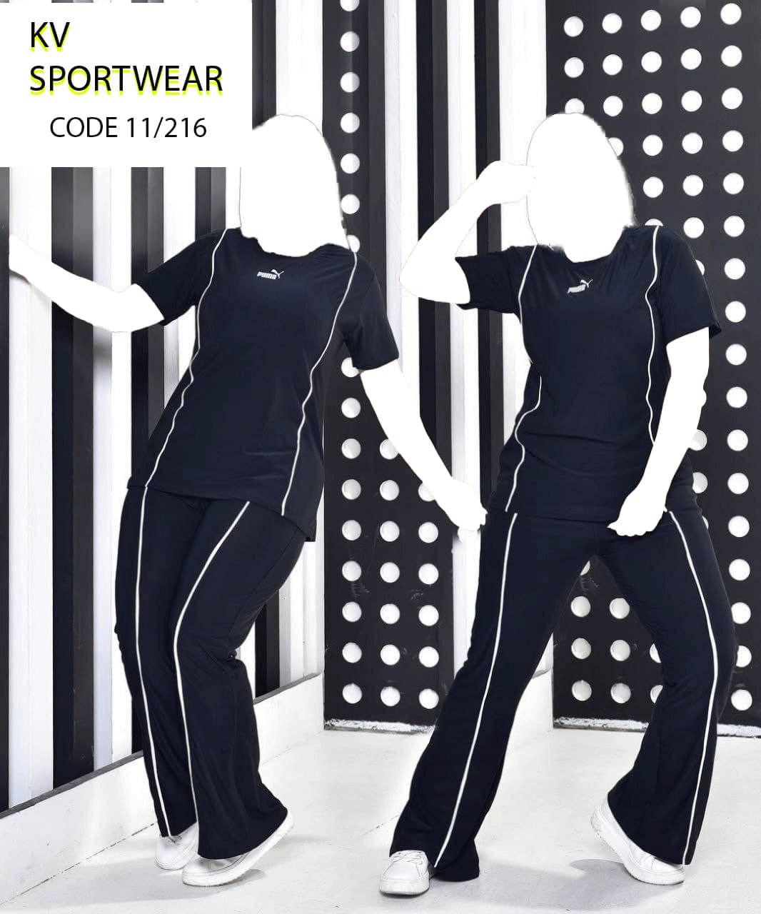 ست تیشرت شلوار سایز بزرگ ورزشی زنانه PUMA کد 005