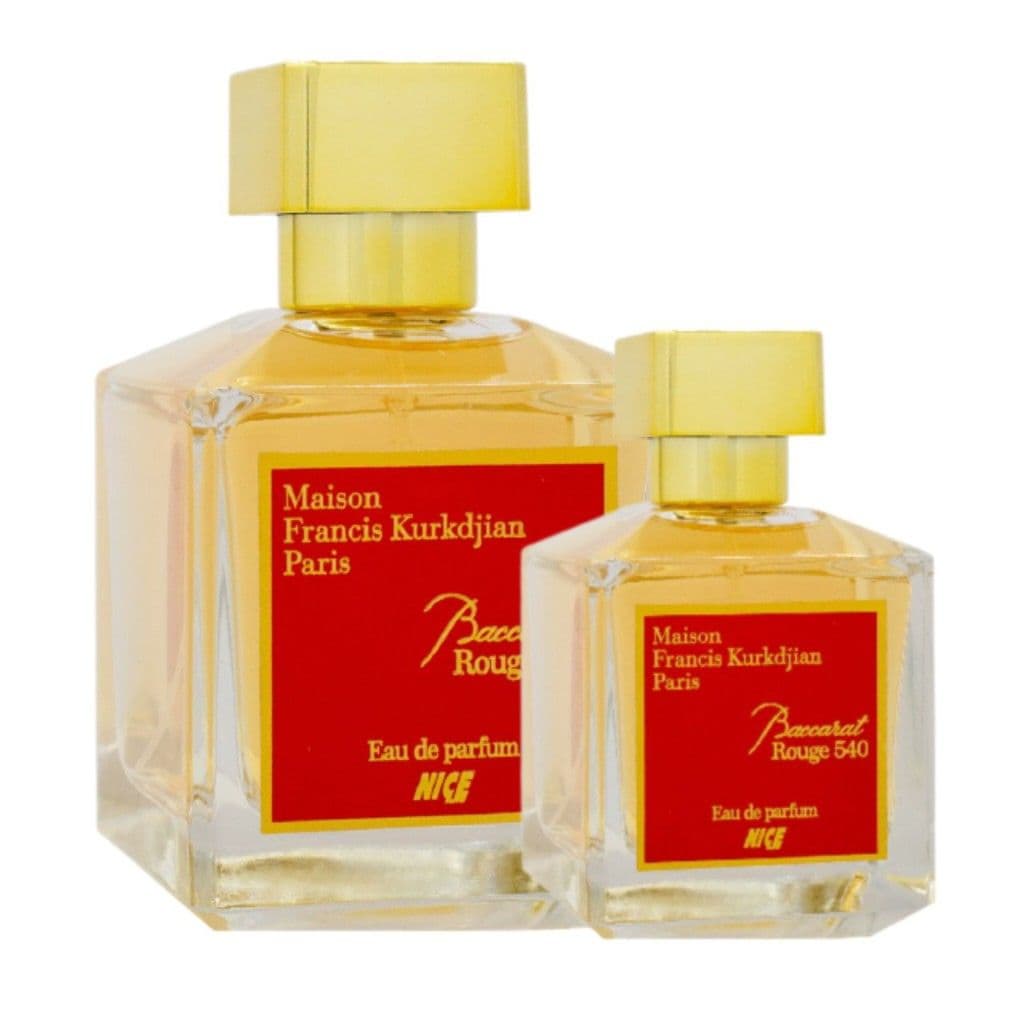 ادوپرفیوم بزرگ و مینیاتوری زنانه باکارات رژ نایس NICE مدل قرمز حجم 100 و 30 میلی لیتر