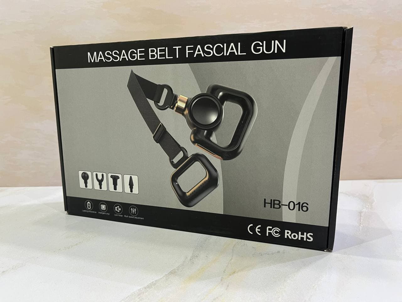 ماساژور شارژی با بند پشت کمر 4 سر مدل HB-016 فاشیال گان FASCIAL GUN