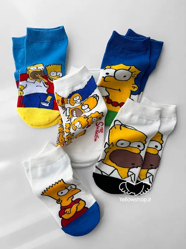 جوراب مچی زنانه خانواده سیمپسون ها کد 32142