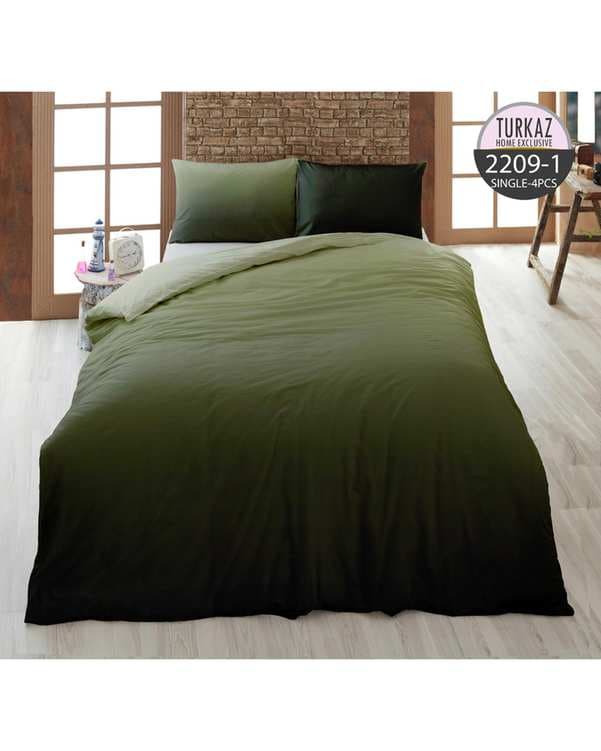 سرویس لحاف روتختی تک نفره 5 تکه میکرو تنسل گیاهی TURKAZ مدل 1-2209
