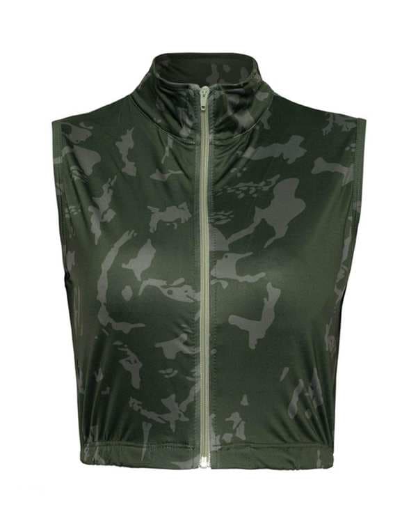 نیم تنه زنانه زیپ دار سبز ارتشی پانیل Panil کد 4085