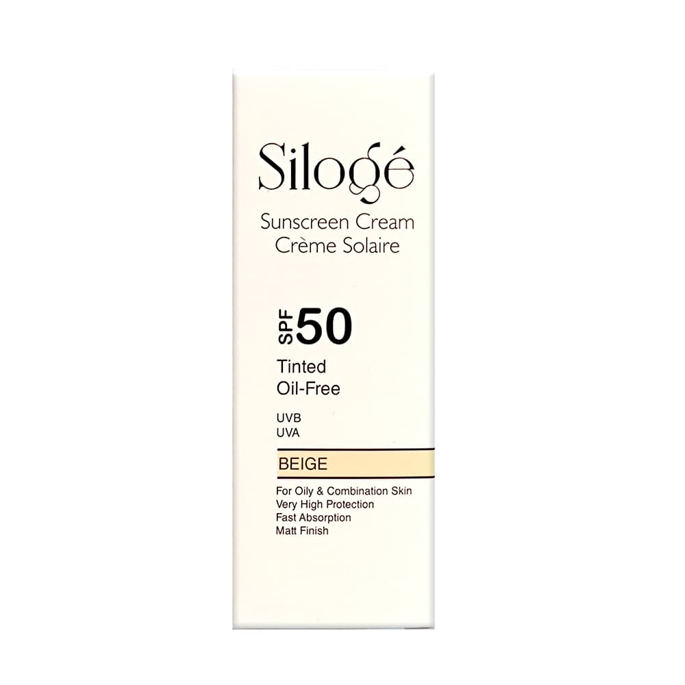 کرم ضد آفتاب اس پی اف 50 مناسب پوست خشک رنگ بژ ضد آب 40 میل ـ سیلوژه