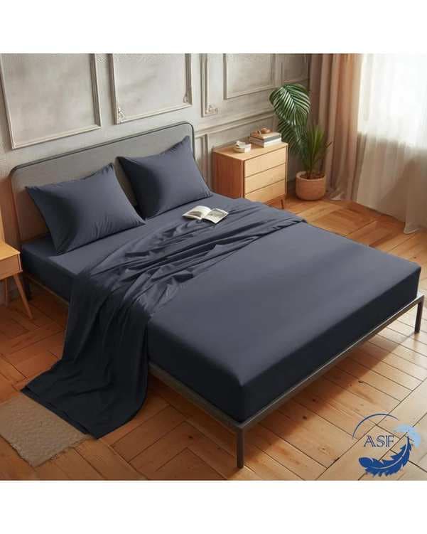 سرویس ملحفه و روبالشی دو نفره پنج تکه عرض 140 نوک مدادی ای اس اف ASF مدل MINIMALUX