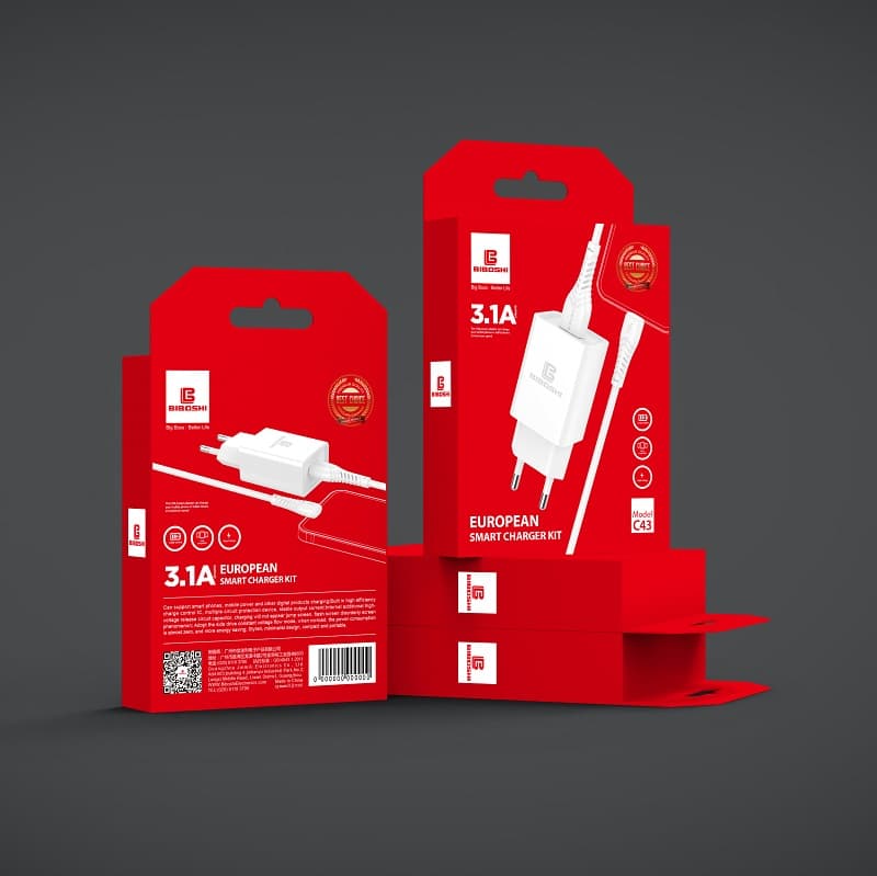 شارژر دیواری 3.1 آمپر بیبوشی مدل Biboshi 3.1A USB Wall Charger C43