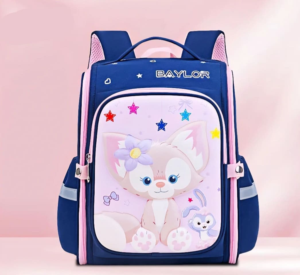کوله پشتی مدرسه دخترانه طرح روباه کوچولو کد baylor 4334