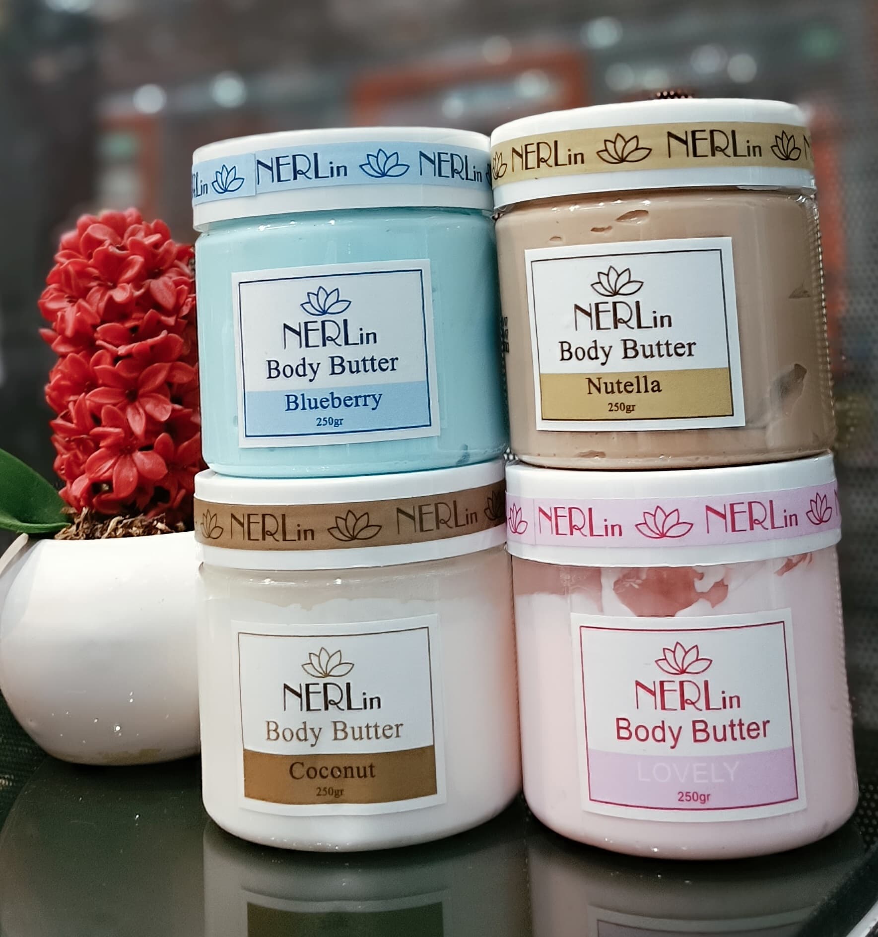 کره بدن رایحه عطری 250 گرمی نرلین Nerlin