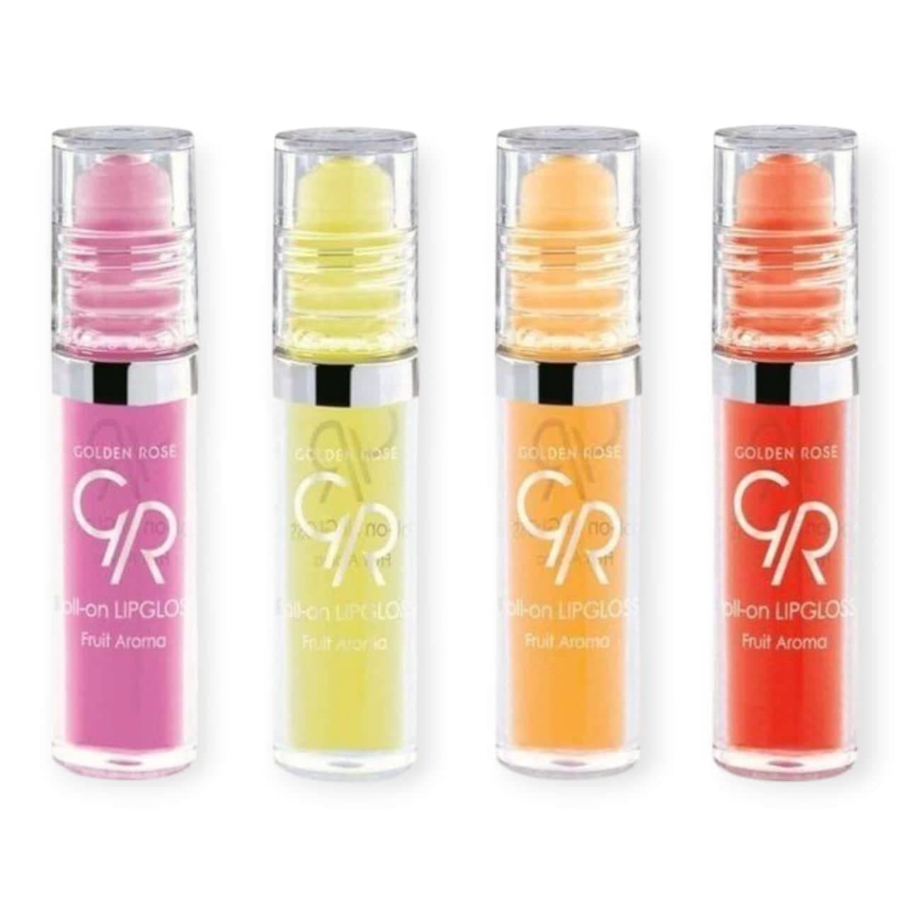 برق لب میوه ای رولی گلدن‌رزGOLDENROSE مدل رول آن لیپ گلاس