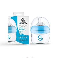 شیشه شیر پروپیلن دهانه عریض یومامی 60 میل آبی