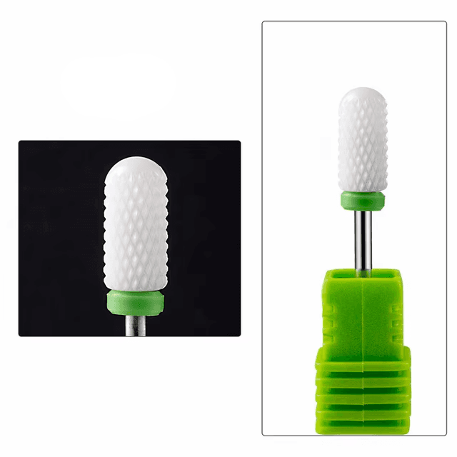 سر سوهان ناخن سرامیکی استوانه گنبدی VEADO 3/32 – نوار سبز