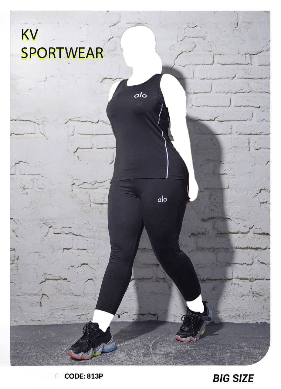 ست تاپ لگ سایز بزرگ ورزشی زنانه alo کد 007
