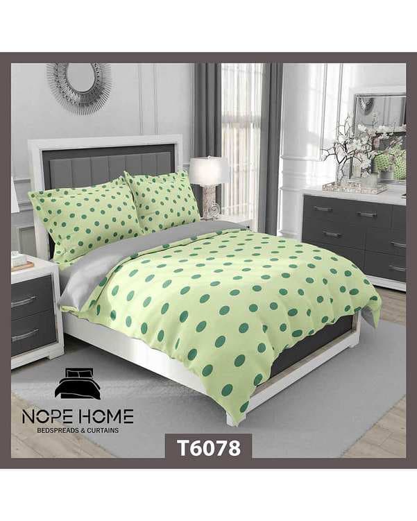 سرویس لحاف روتختی یک نفره 5 تکه نوپه هوم Nopehome طرح خال خالی کد T6078