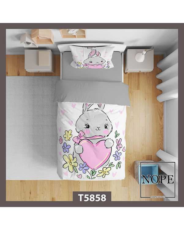 سرویس لحاف روتختی کودک یک نفره 5 تکه نوپه هوم Nopehome طرح بچگانه فانتزی کد T5858