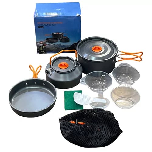 ست ظروف کوهنوردی ۳ تکه Outdoor Camping Cookware Set