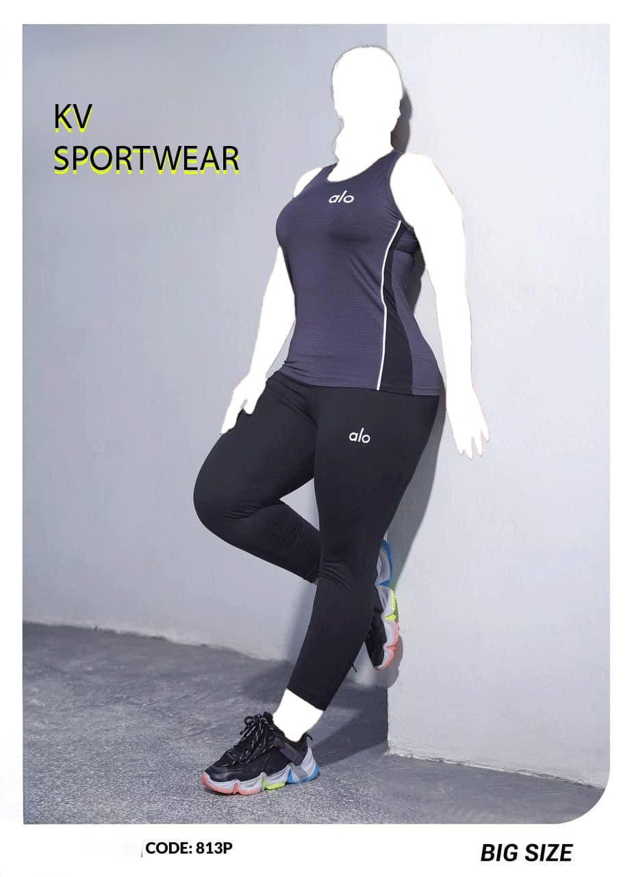 ست تاپ لگ سایز بزرگ ورزشی زنانه alo کد 006