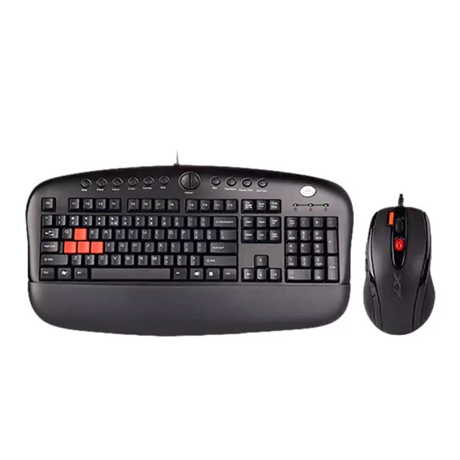 کیبورد و ماوس گیمینگ باسیم ای فورتک مدل KX-2810BK