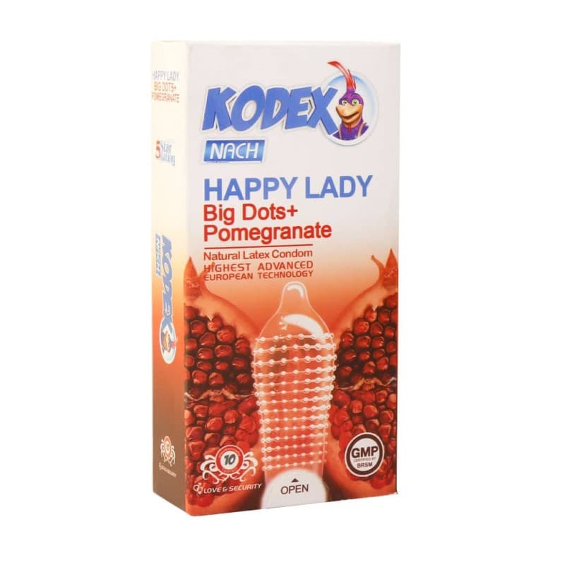 کاندوم خاردار ناچ کدکس مدل HAPPY LADY با رایحه انار