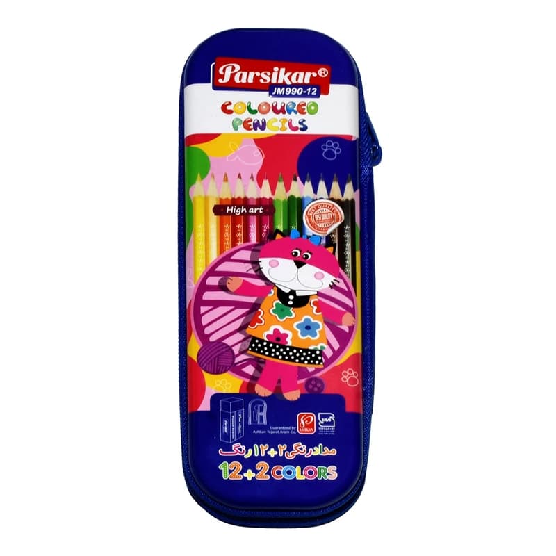 مداد رنگی 12 رنگ پارسیکار مدل JM 990-12