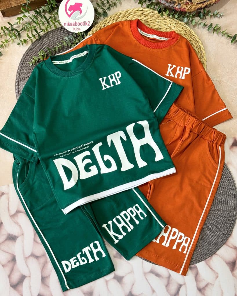 تیشرت شلوارک نوار سفید