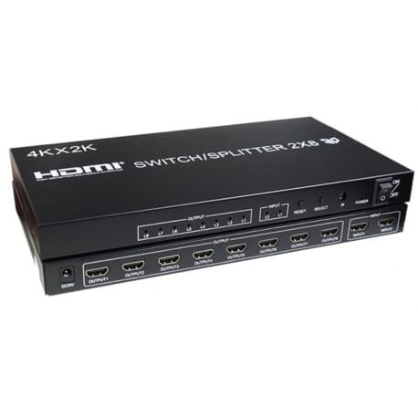 سوئیچ اسپلیتر 2 در8 HDMI کی نت مدل K-SWSP1428