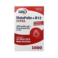 متافولیک پلاس ب12 اکسترا یوروویتال | تامین اسید فولیک و ویتامین ب12