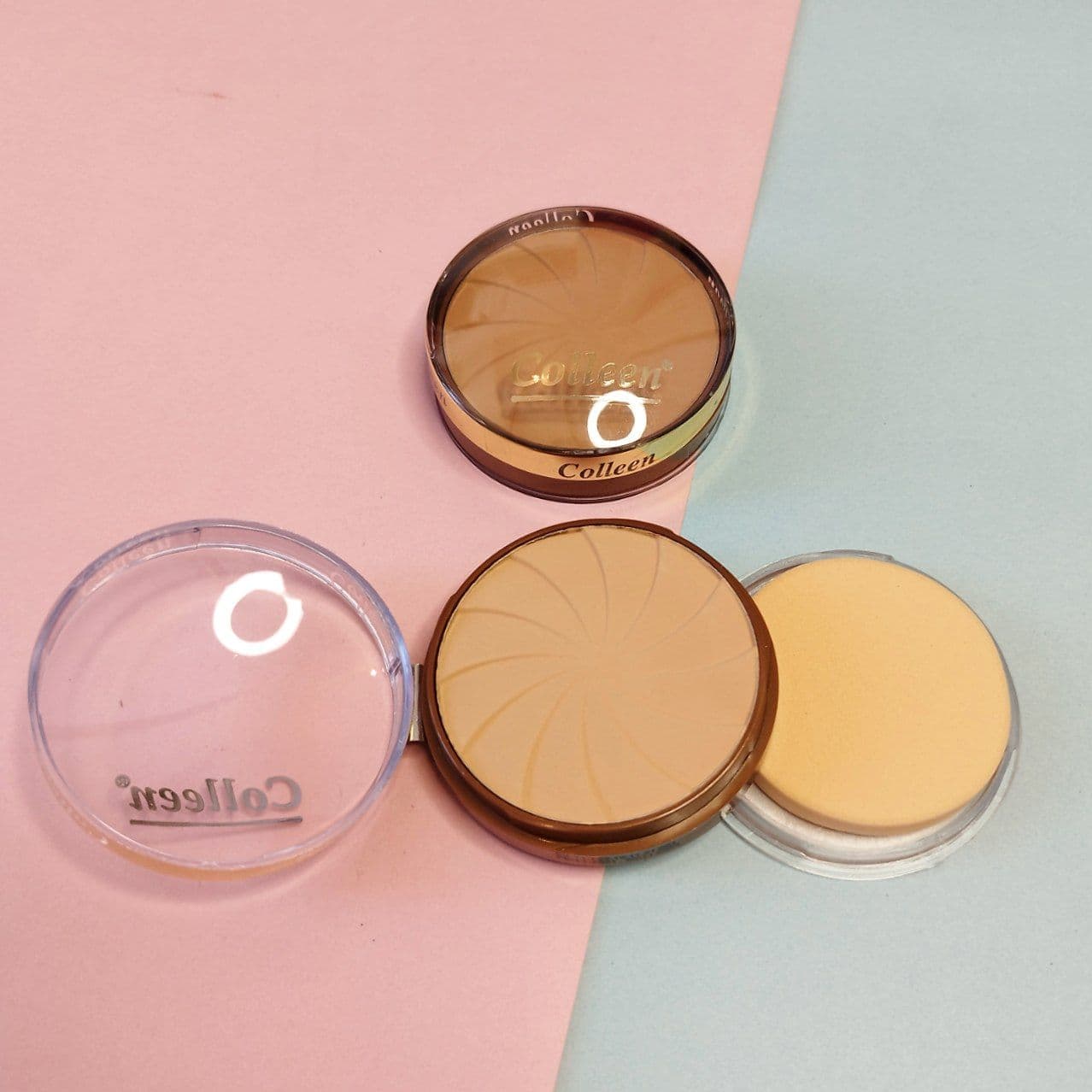 پنکک کالن Colleen مدل کمپکت پودر بهمراه پد اسفنجی