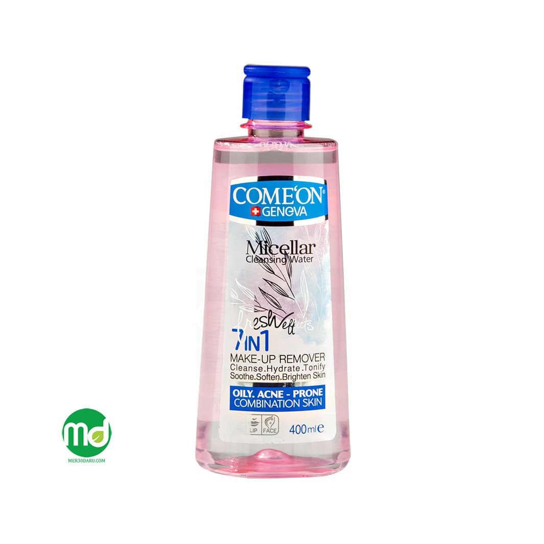 پاک کننده آرایش 7in1 میسلار واتر کامان مخصوص پوست چرب و جوش دار