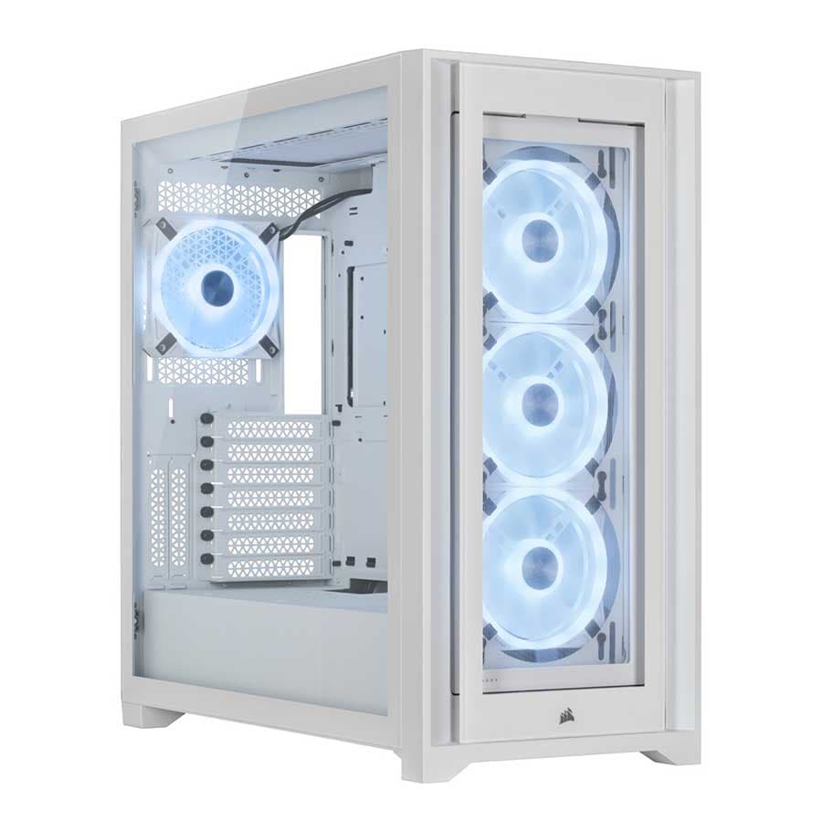 کیس کورسیر مدل iCUE 5000X RGB QL Edition WHITE