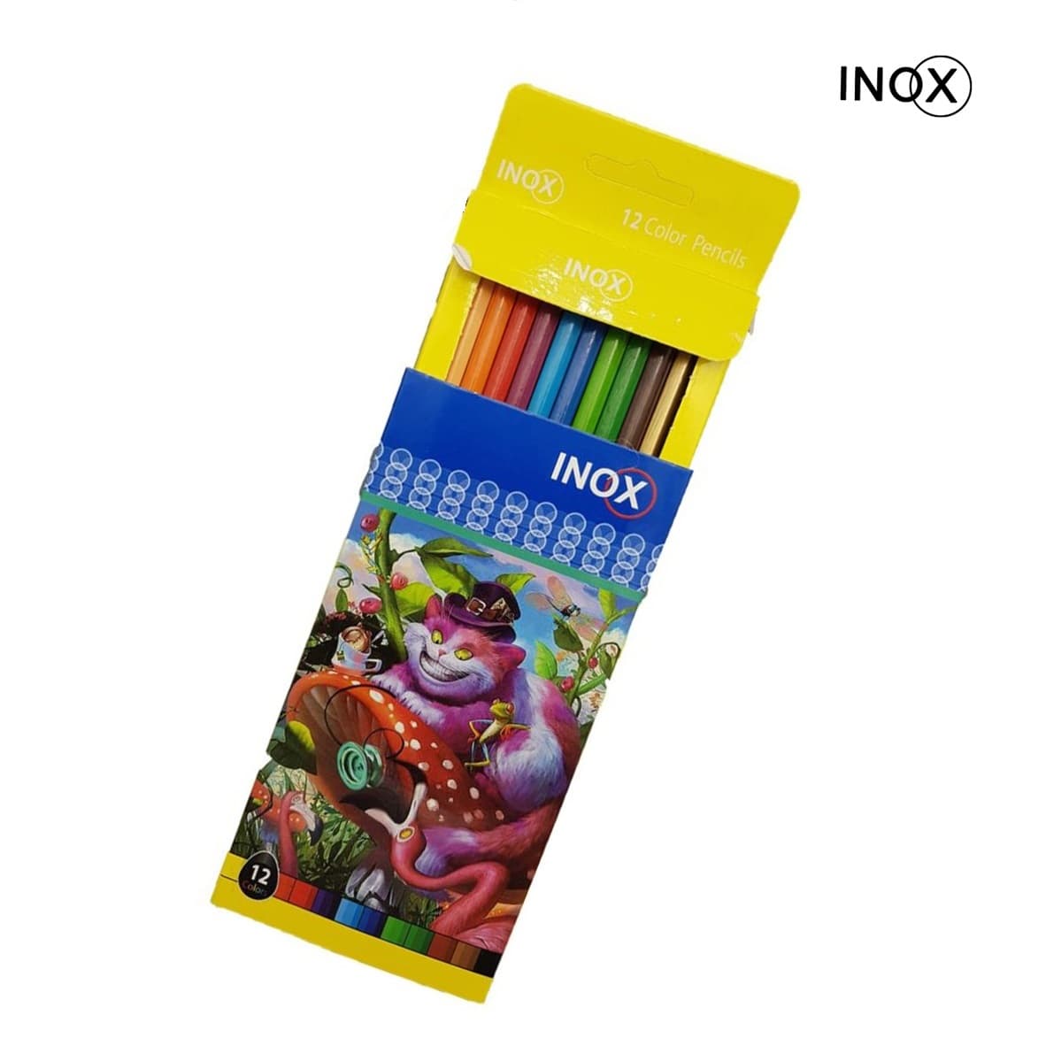 مداد رنگی 12 رنگ اینوکس جعبه مقوایی