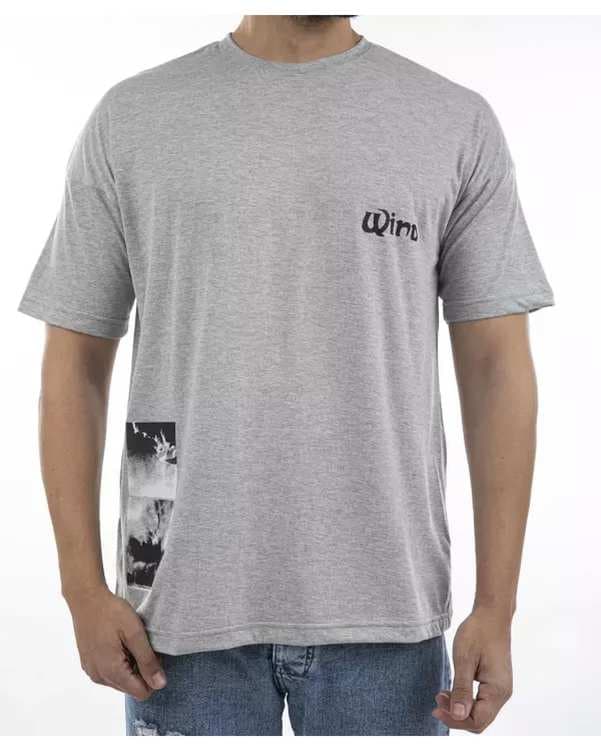 تی شرت مردانه یقه گرد طوسی لیوایرن Lioiren مدل Wind