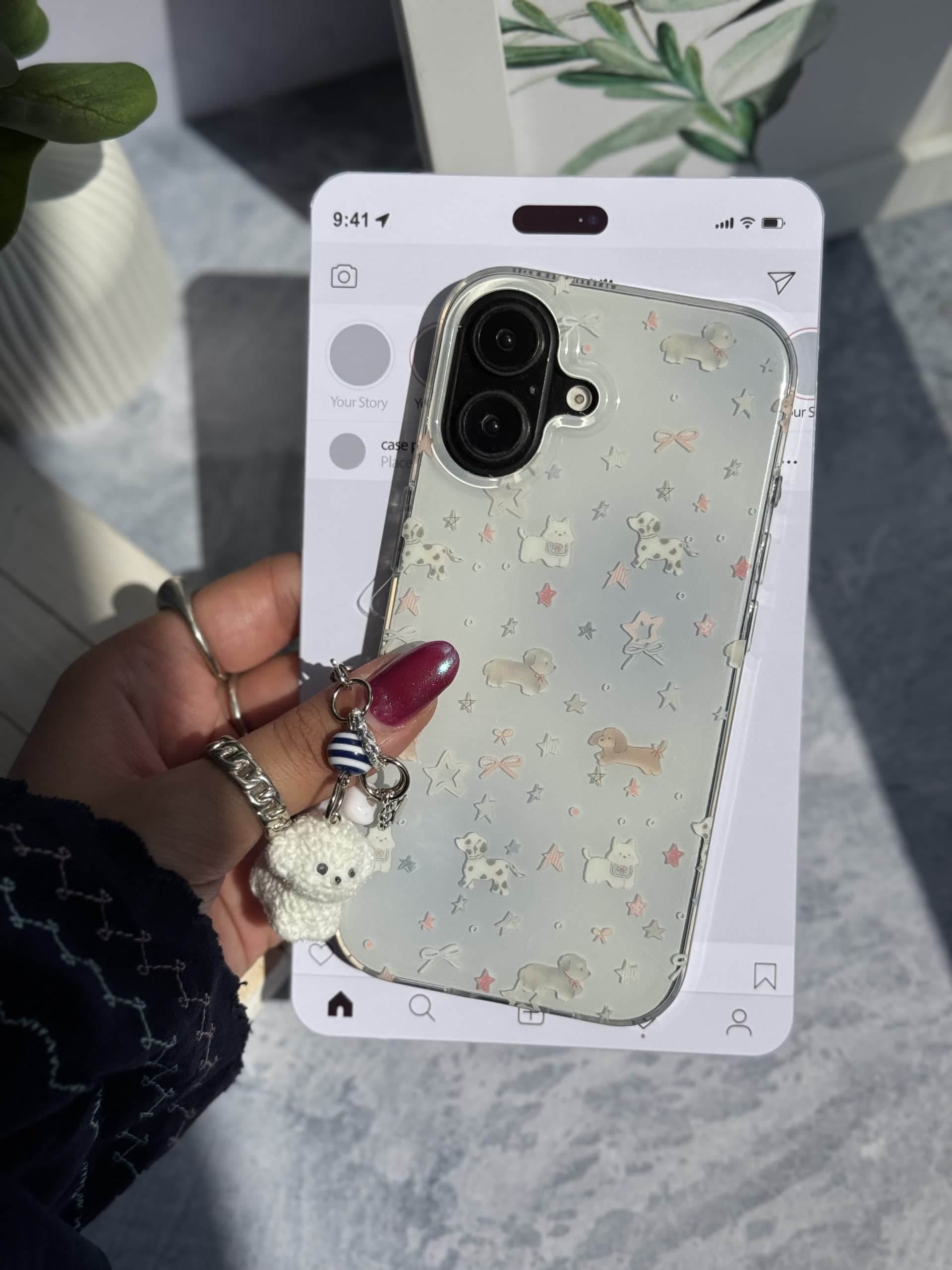 قاب آیفون Puppy Star با آویز