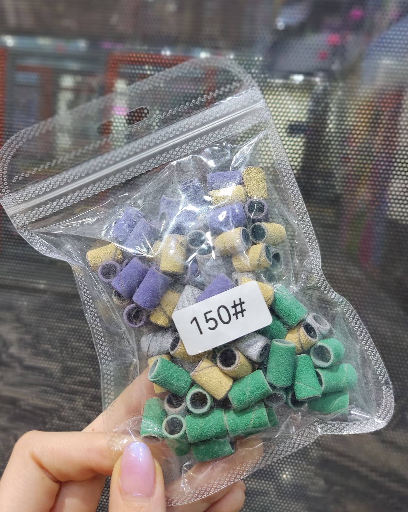 سرسوهان کاغذی رنگی سمباده ای مانیکور انواع سختی بسته 100 عددی