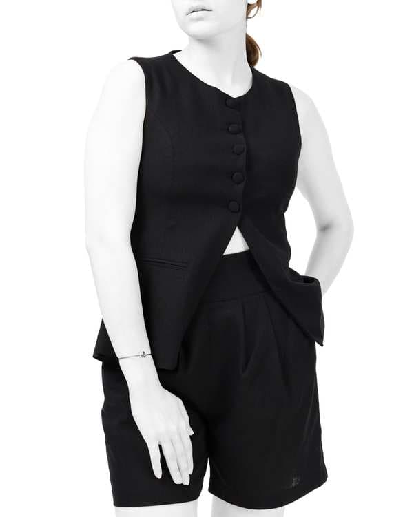 جلیقه زنانه مشکی نیواریا Nivarya کد 1027