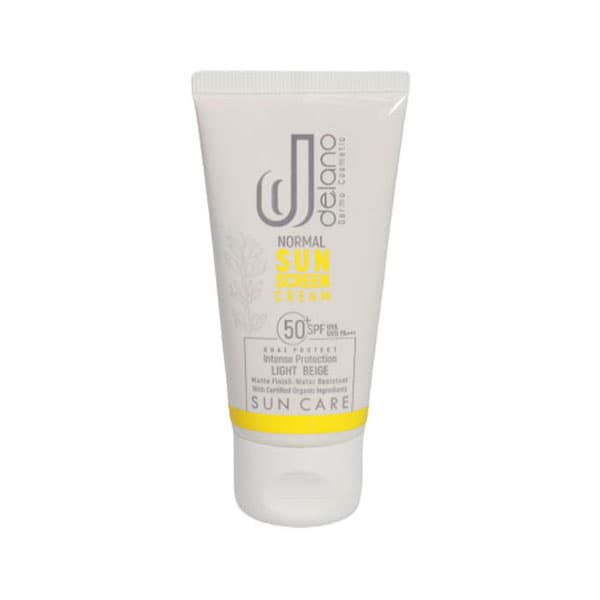 کرم ضد آفتاب رنگی بژ روشن SPF 50 پوست نرمال 50 میل ـ دلانو