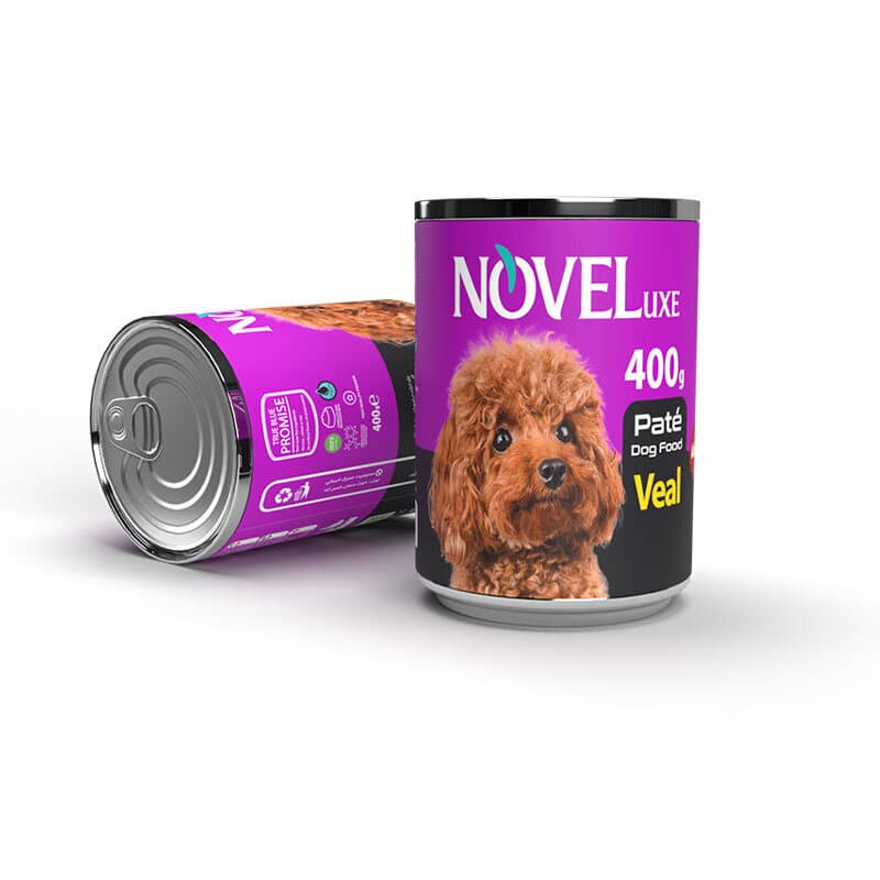 کنسرو غذای سگ نوول با طعم گوشت گوساله Novel Pate With Veal وزن 400 گرم