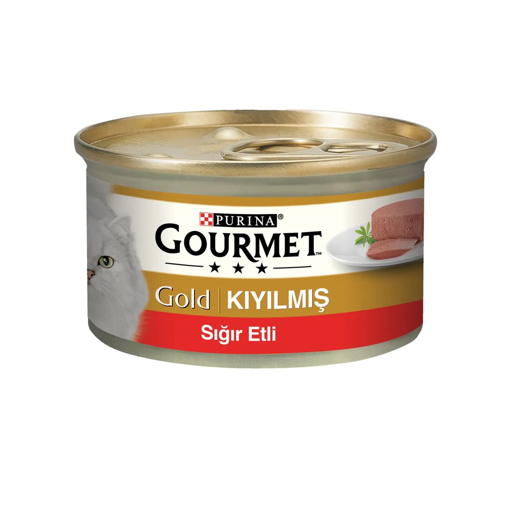 کنسرو گربه گورمت گلد آلمانی با طعم گوشت گاو پته Gourmet gold with beef وزن ۸۵ گرم