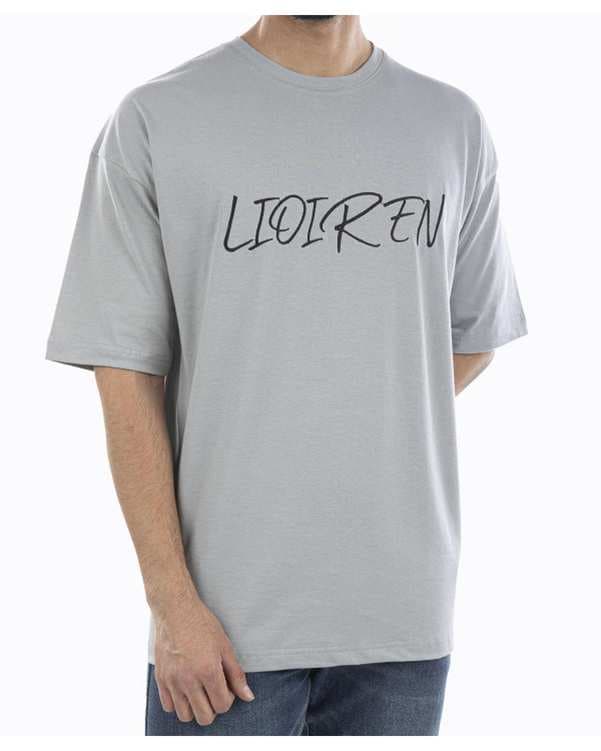 تی شرت مردانه یقه گرد طوسی لیوایرن Lioiren طرح Lioiren کد 1051211