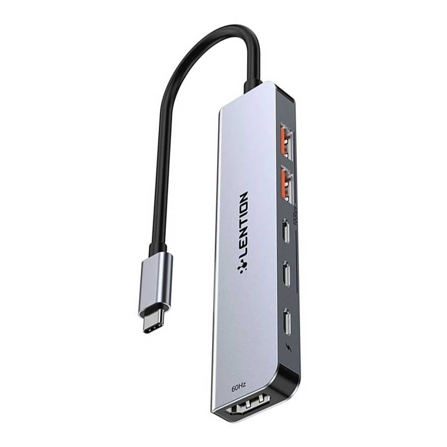 هاب و داک استیشن USB-C شش پورت لنشن مدل CE37