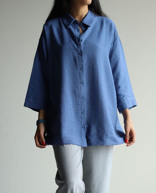 شومیز سرمه ایی C.7185/02_TGHV_LC